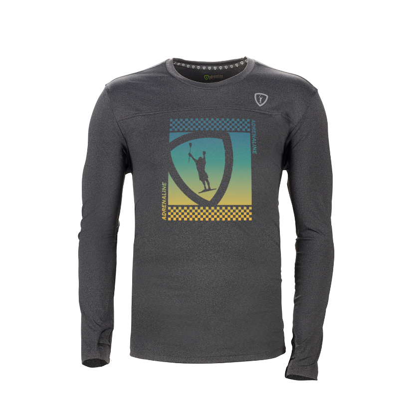 Adrenaline Lacrosse LS Flex Technical Shooter Shirt - Shield Checks