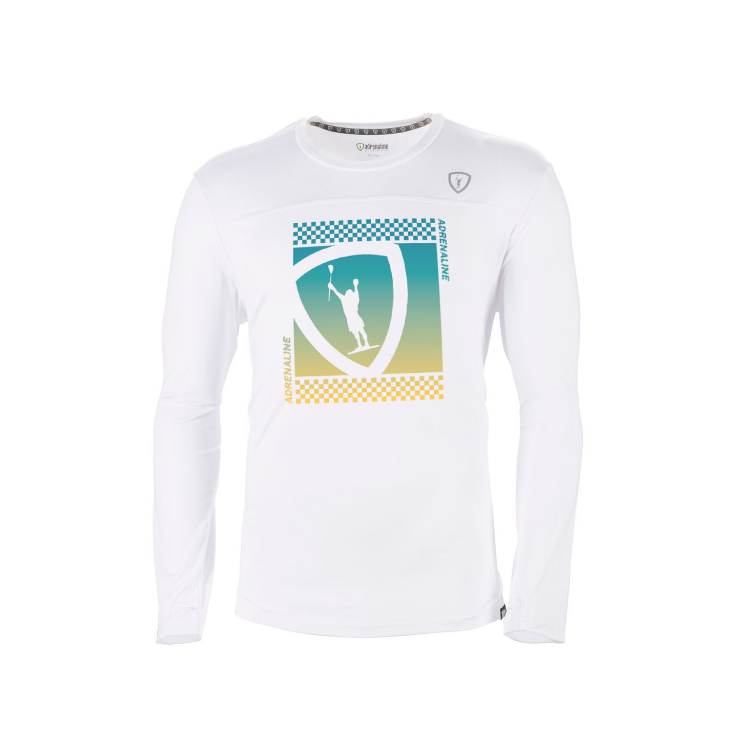 Adrenaline Lacrosse LS Flex Technical Shooter Shirt - Shield Checks