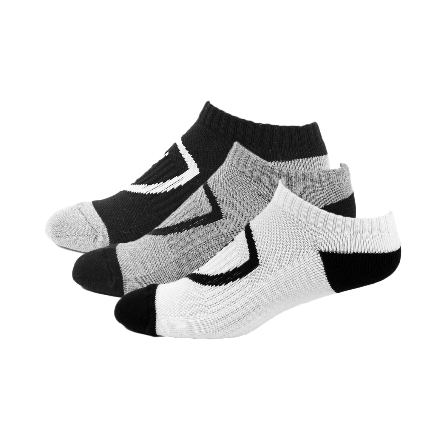 Adrenaline 3-Pack Data No-Show Meshtop Lacrosse Socks