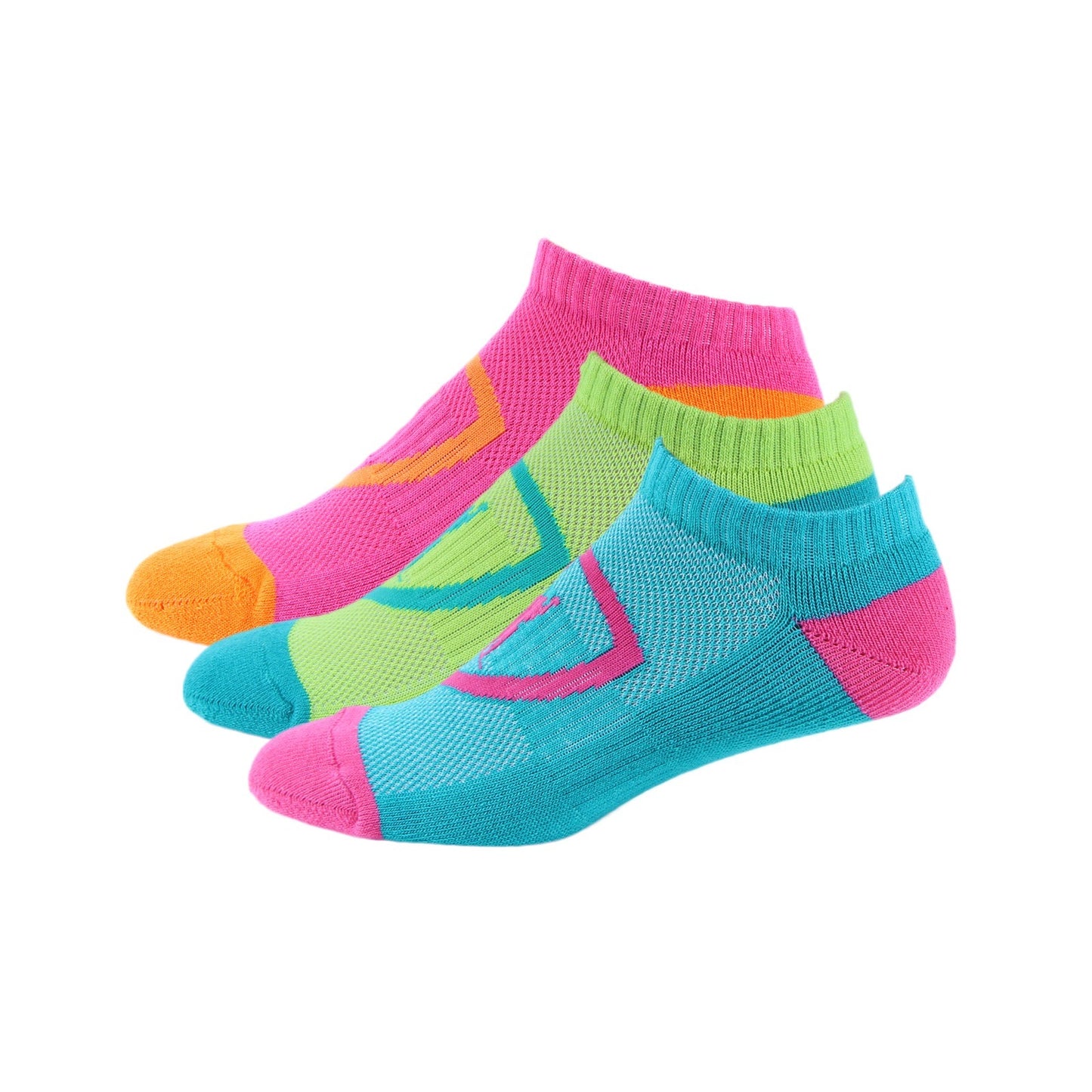 Adrenaline 3-Pack Data No-Show Meshtop Lacrosse Socks