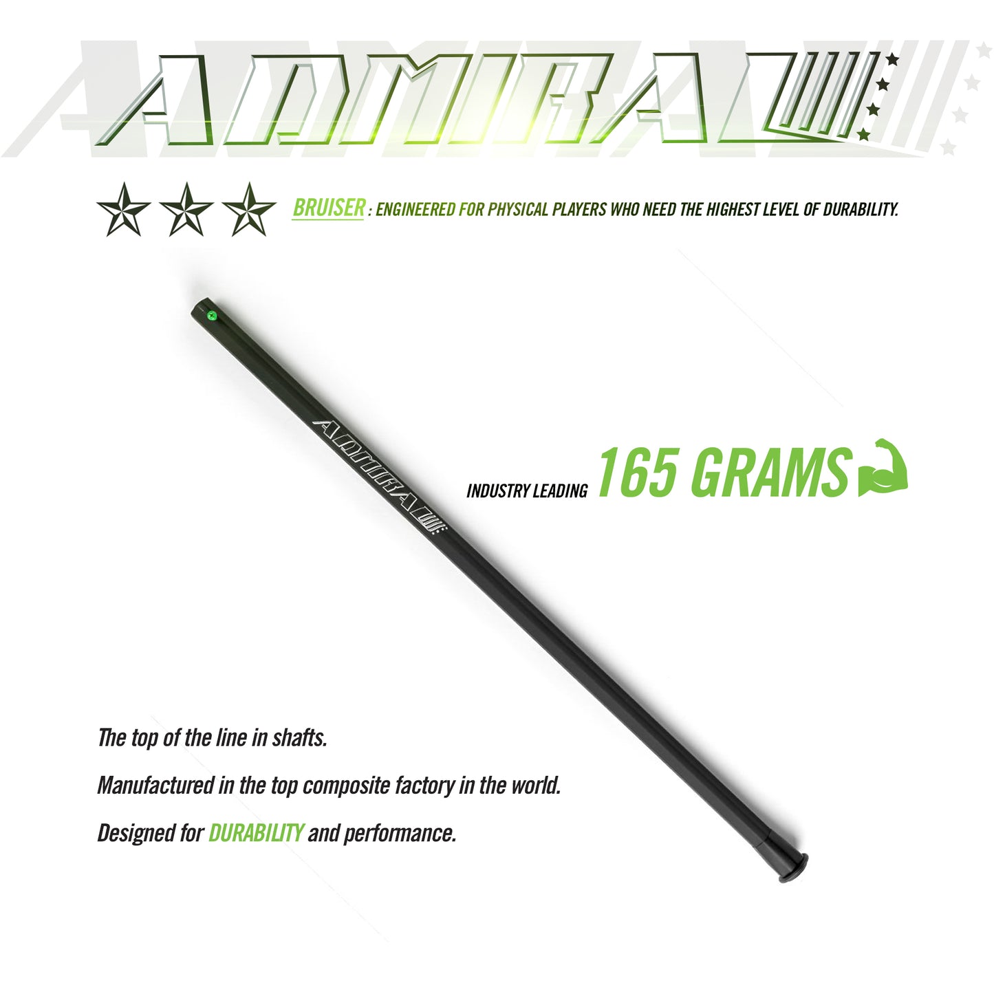 Adrenaline Admiral 30" Carbon Fiber Lacrosse Shaft